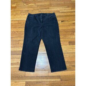Bandolino Womens Mandie Straight Leg Jeans Size 18WS Plus Petite Black Stretch